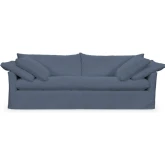 Cassiano Slip Cover Sofa in Rise Navy Blue Fabric