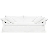 Cassiano Slip Cover Sofa in Rise White Fabric
