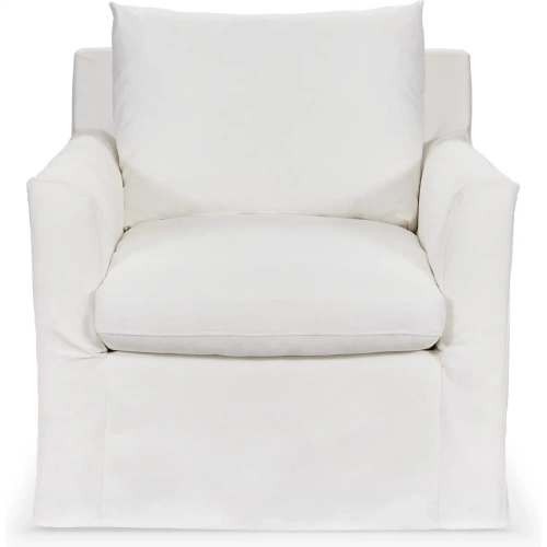 Cassiano Swivel Accent Chair in Bliss Cream Fabric