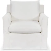 Cassiano Swivel Accent Chair in Bliss Cream Fabric