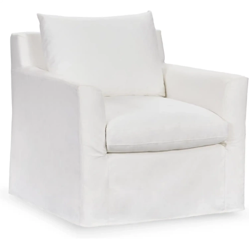 Cassiano Swivel Chair in Bliss Cream Off White Fabric