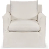 Cassiano Swivel Accent Chair in Dawn Flax Neutral Fabric