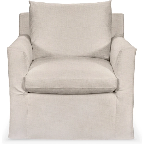 Cassiano Swivel Accent Chair in Dawn Twine Neutral Fabric