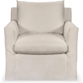 Cassiano Swivel Accent Chair in Dawn Twine Neutral Fabric