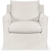 Cassiano Swivel Accent Chair in Elite Ivory Fabric