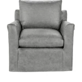Cassiano Swivel Chair El Paso in Dove Top Grain Leather