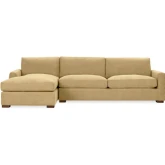 Coburn Sectional Sofa w/ Left Facing Chaise in Bliss Beige Fabric