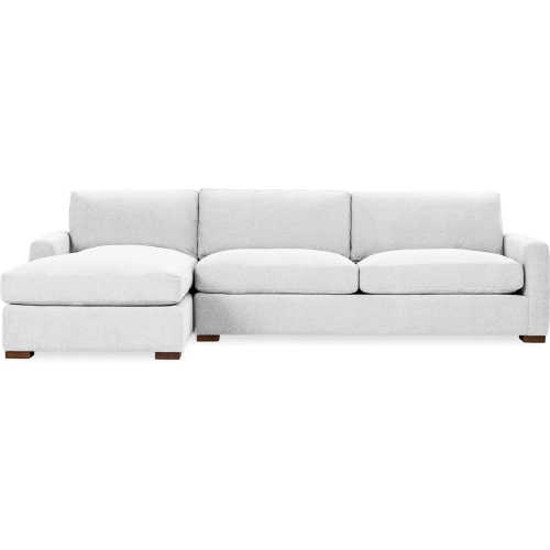 Coburn Sectional Sofa w/ Left Facing Chaise in Bliss Cream Fabric