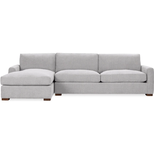 Coburn Sectional Sofa w/ Left Facing Chaise in Bliss Gray Fabric