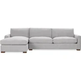 Coburn Sectional Sofa w/ Left Facing Chaise in Bliss Gray Fabric