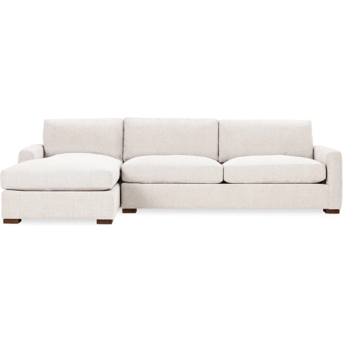 Coburn Sectional Sofa w/ Left Facing Chaise in Dawn Flax Neutral Fabric