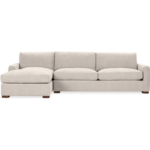 Coburn Sectional Sofa w/ Left Facing Chaise in Dawn Twine Neutral Fabric