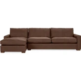 Coburn Sectional Sofa w/ Left Facing Chaise in El Paso Brown Top Grain Leather