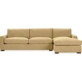 Coburn Sectional Sofa w/ Right Facing Chaise in Bliss Beige Fabric