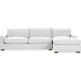 Coburn Sectional Sofa w/ Right Facing Chaise in Bliss Cream Fabric