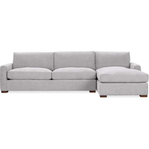 Coburn Sectional Sofa w/ Right Facing Chaise in Bliss Gray Fabric