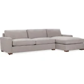 Coburn Sectional Sofa w/ Right Chaise in Gray Fabric