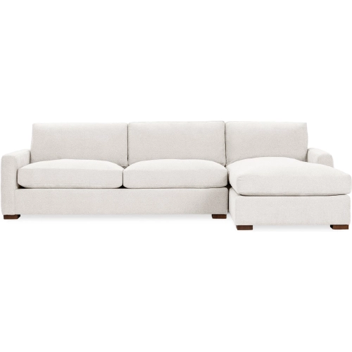 Coburn Sectional Sofa w/ Right Facing Chaise in Elite Ivory Fabric
