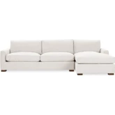 Coburn Sectional Sofa w/ Right Facing Chaise in Elite Ivory Fabric