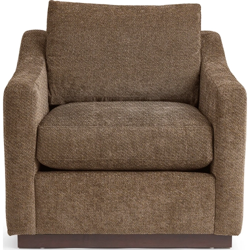 Aspen Accent Chair in Honeycomb Brown Fabric