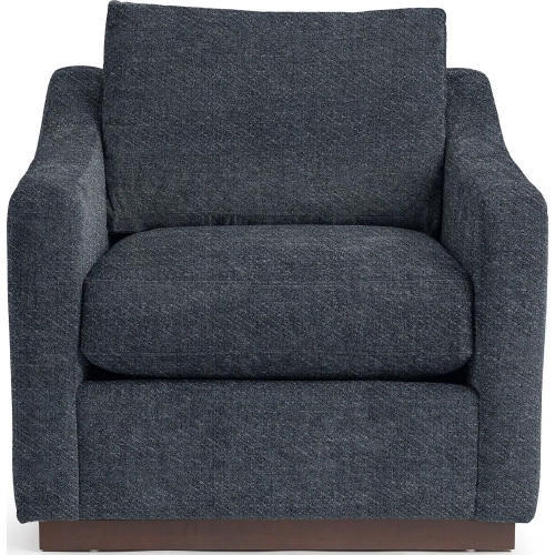 Aspen Accent Chair in Midnight Denim Blue Fabric