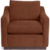 Aspen Accent Chair in Brick Red Fabric