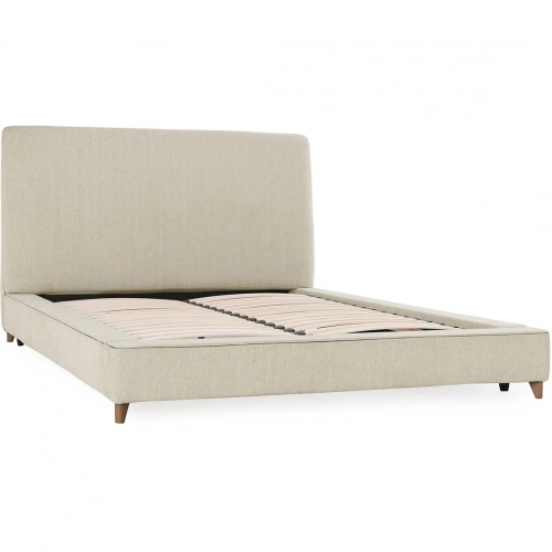 Tate King Bed in Oatmeal Fabric