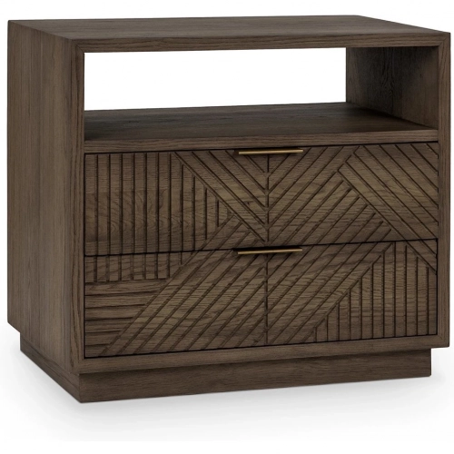 Santa Clara Nightstand in Toasted Brown Oak Veneer