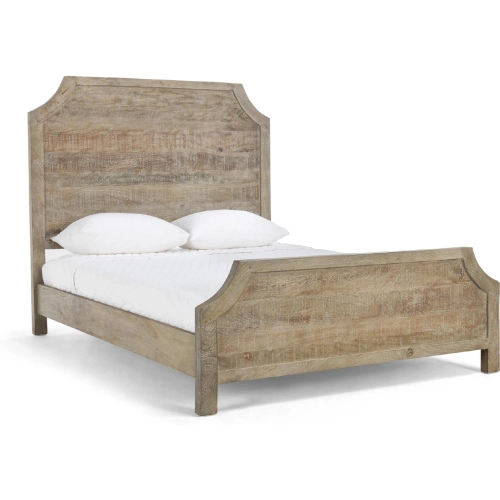Francesca California King Bed in Vintage Taupe Mango Wood