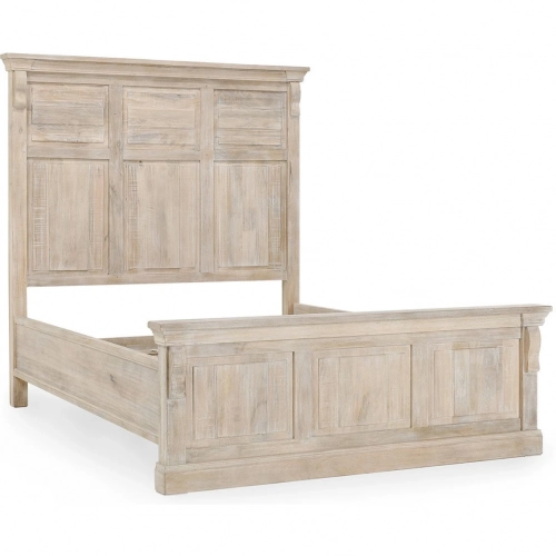 Adelaide Eastern King Bed in Natural White Wash Mango Wood