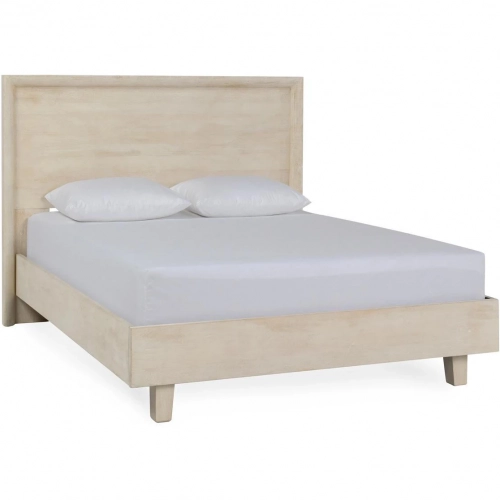 Reece Queen Bed in Sand Color Mango Wood