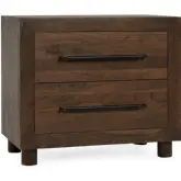 Jaxon 2 Drawer Nightstand in Cocoa Brown Wood