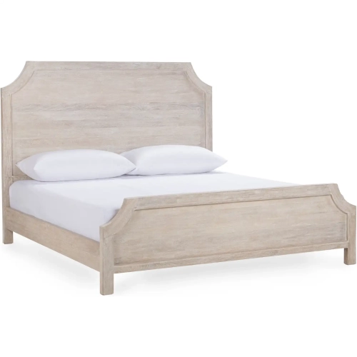 Westmont King Bed in White Washed Finish Solid Mango Wood