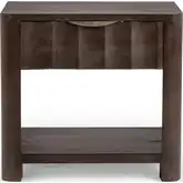 Baylee 1 Drawer Nightstand in Cocoa Brown Mango Wood