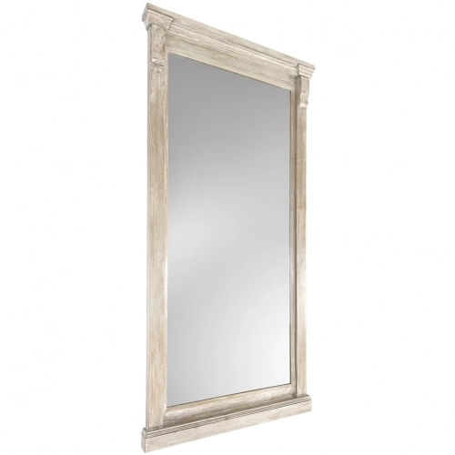 Adelaide Floor Mirror in Natural White Wash Mango Wood