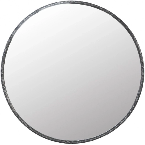 Howell 51" Round Mirror in Hammered Metal