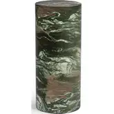 Norfolk 30"H Round Pedestal Accent Table in Green Fiber Reinforced Concrete