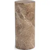 Norfolk 30"H Round Pedestal Accent Table in Brown Ivory Fiber Reinforced Concrete