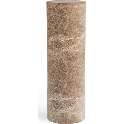 Norfolk 40"H Round Pedestal Accent Table in Brown Ivory Fiber Reinforced Concrete
