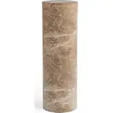 Norfolk 40"H Round Pedestal Accent Table in Brown Ivory Fiber Reinforced Concrete