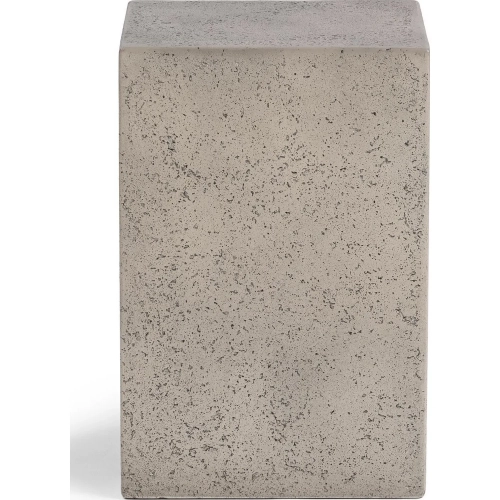 Norfolk 18" Pedestal Accent Table in Light Gray Fiber Reinforced Concrete