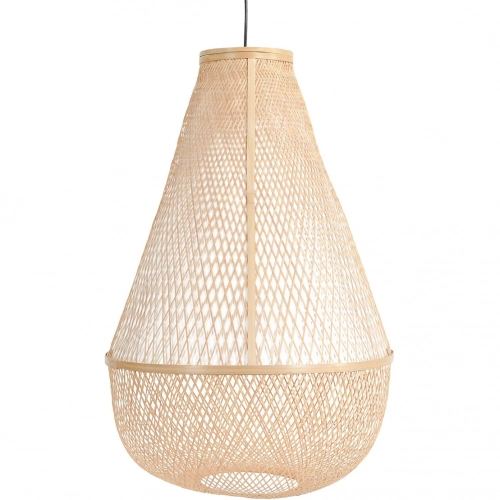 Ayanna Large Ceiling Pendant Light in Bamboo & Iron