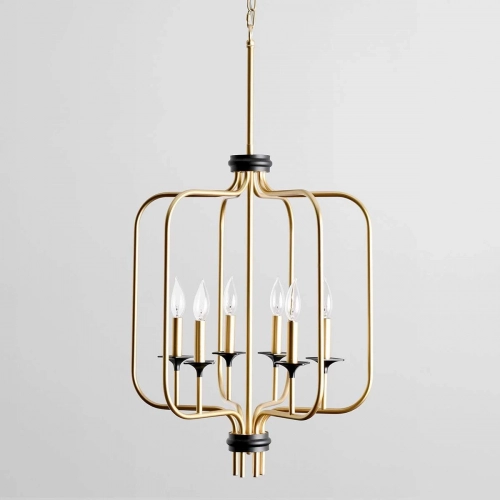 Laurie Chandelier in Gold Iron