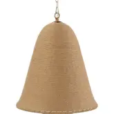 Kimbelle 20"H Ceiling Pendant Light in Paper Rattan & Iron