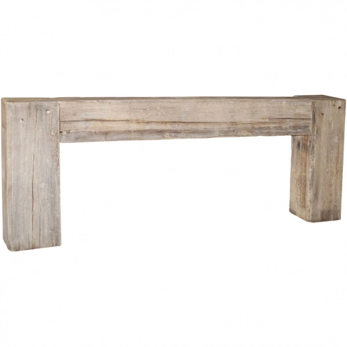 Giza 100"-108" Console Table in Antique Reclaimed Wood