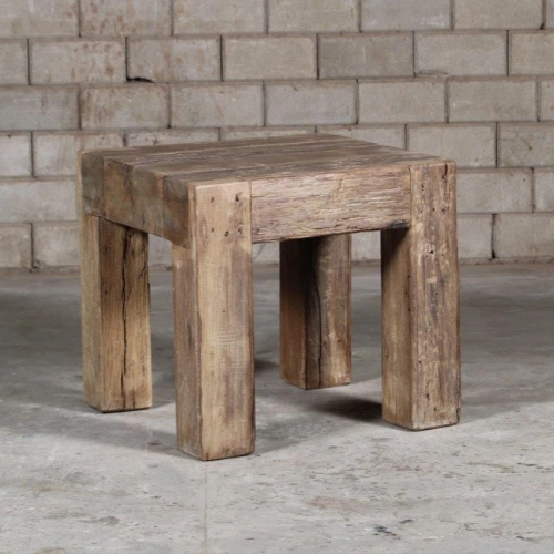 Giza 23" End Table in Natural Reclaimed Wood