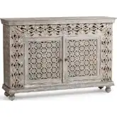 Blair 2 Door Cabinet in Distressed Heritage Cream Mango Wood