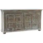 Safari 70" 4 Door Sideboard in Teal Washed Reclaimed Wood