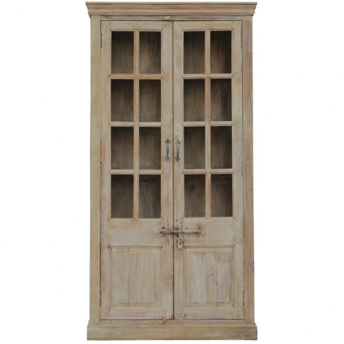 Almirah Armoire in Wood & Glass