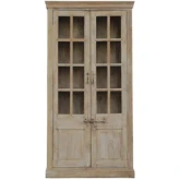 Almirah Armoire in Wood & Glass